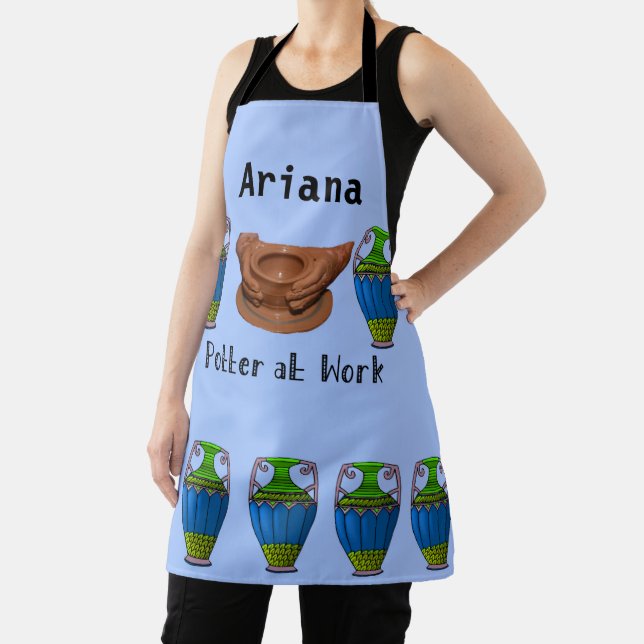 Schürze für Potter bei der Arbeit mit Rädern und K (InSitu)