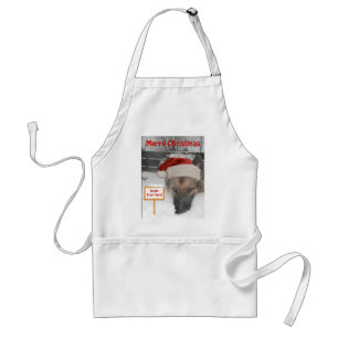 Schürze German Shepherd Santa Stopp hier