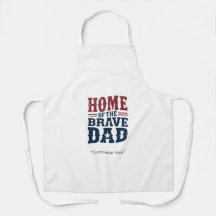 Schürze 'Home of the Brave Dad' – Geschenk für BBQ
