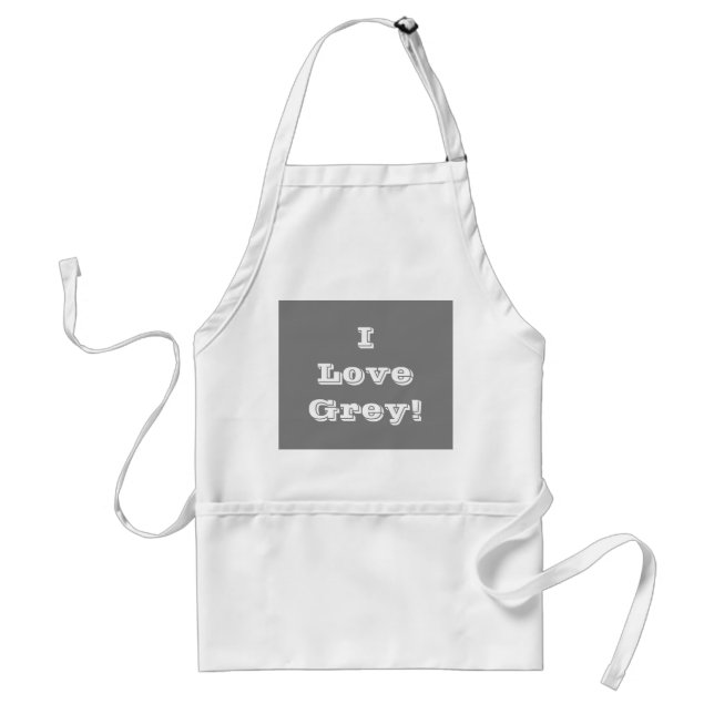 Schürze I Love Grey (Vorne)