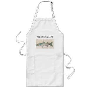 Schürze Iss Mehr Meeräsche, Saubere Minimale Fisch
