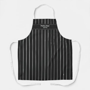 Schürze Koch Black and White Stripes