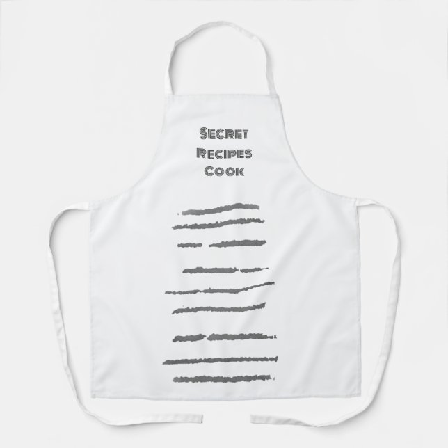 Schürze Kochen Geheimrezepte Kochdesign (Vorderseite)