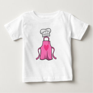 Schürze kochen und Kochmütze mit Herz Baby T-shirt