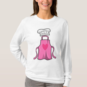 Schürze kochen und Kochmütze mit Herz T-Shirt
