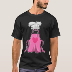 Schürze kochen und Kochmütze mit Herz T-Shirt