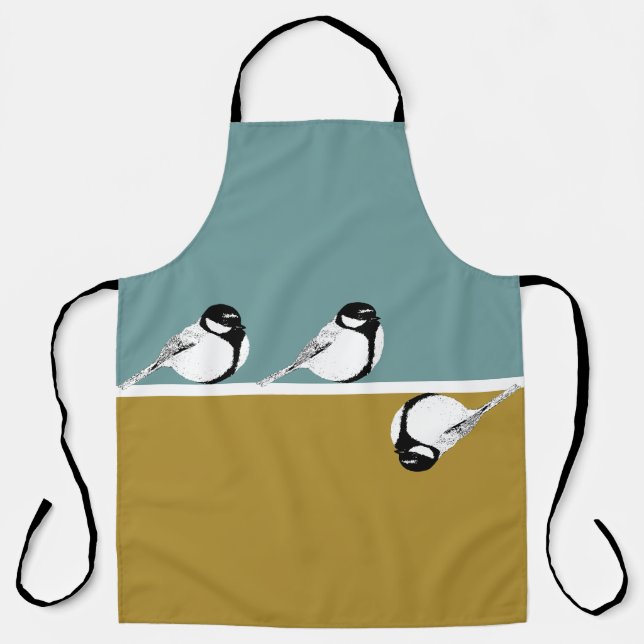Schürze Minimalistischer Vogeldesign (Vorderseite)