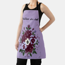 Schürze mit Aufdruck Violetter Blumenstrauß