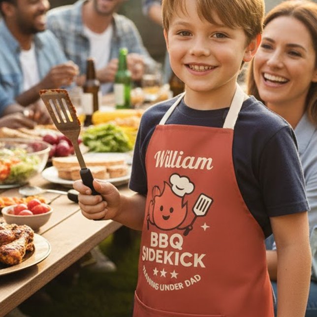 Schürze mit individuellem Namen BBQ Sidekick Kinde (Von Creator hochgeladen)
