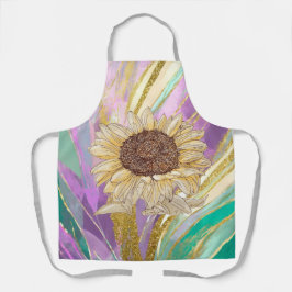 Schürze mit Sonnenblumen Farbenfrohe Schattierunge