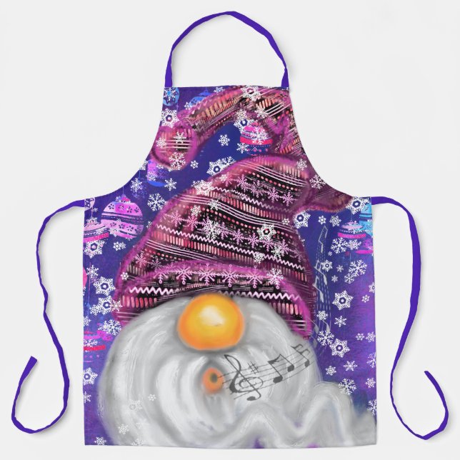 Schürze mit Weihnachts-Gnom (Vorderseite)