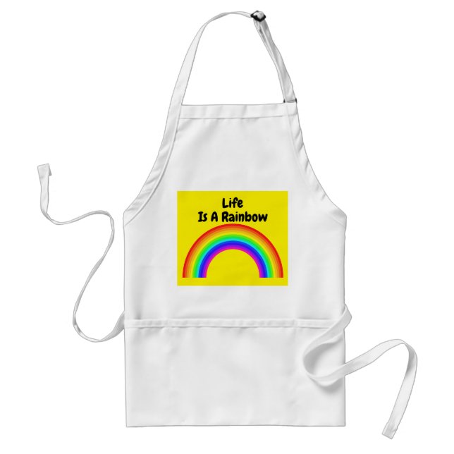 Schürze Rainbow Life ist ein Regenbogen (Vorne)