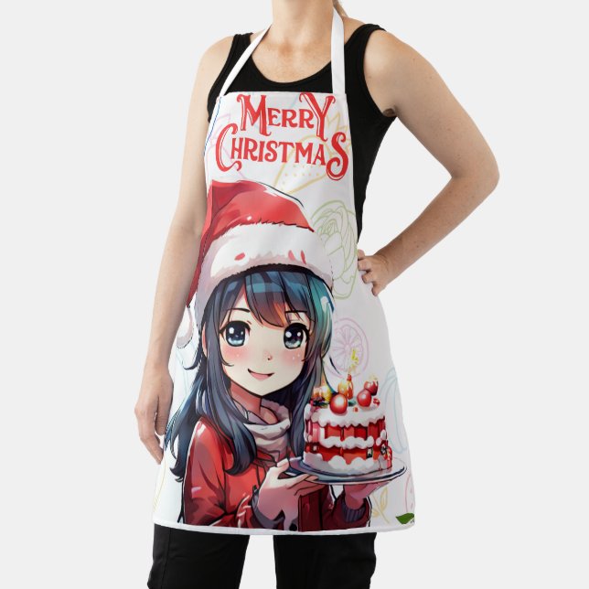 Schürze Schönes Mädchen in einem roten Polka Weihn (InSitu)