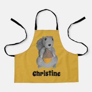 Schürze - Spielzeughörnchen mit Acorn