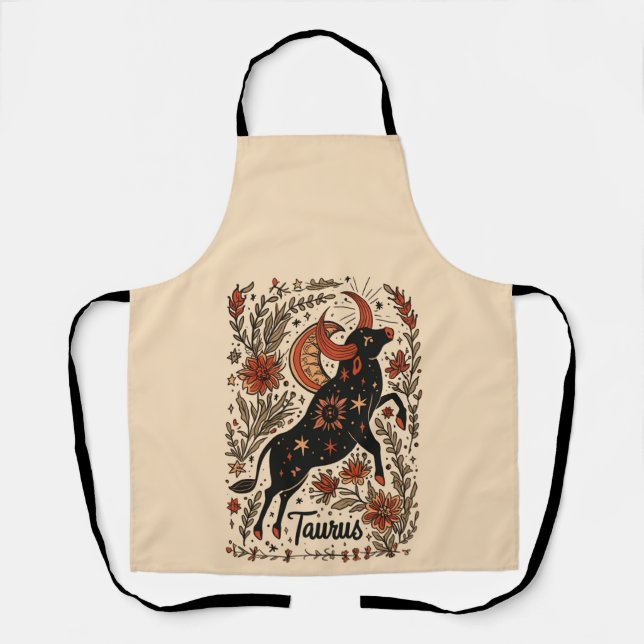 Schürze Taurus Celestial Zodiac Art (Vorderseite)