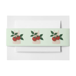 Schürze und Tomaten, Geschenk Ribbon — Feinschmeck Einladungsbanderole