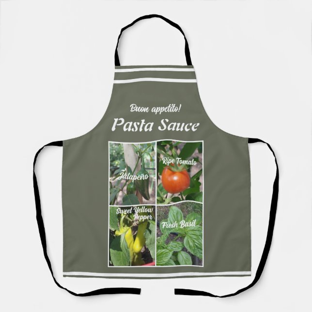 Schürze von Gemüse und Kräutern (Vorderseite)