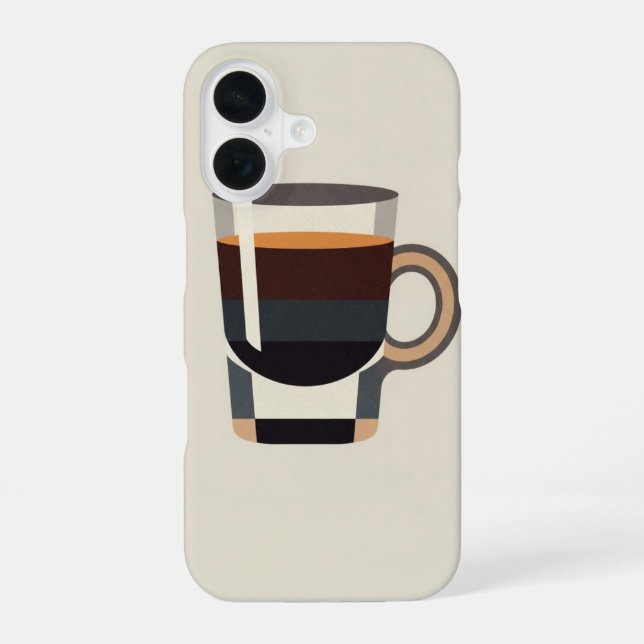 Schuss Espresso Vintage iPhone 16 Hülle (Rückseite)