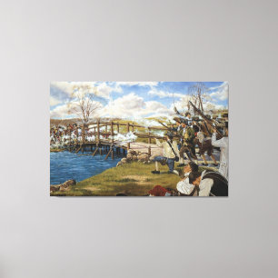 Schuss gehört 'ringsum die Welt durch Domenick Leinwanddruck