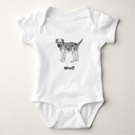 Schuss! Hündchen-Baby-Bodysuit - Grenze Terrier Baby Strampler