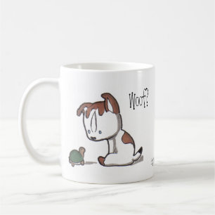 Schuss? Meow! Kitty-u. Welpen-Tasse! Tasse