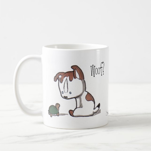 Schuss? Meow! Kitty-u. Welpen-Tasse! Tasse (Links)
