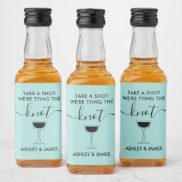 Schuss, wir binden den Hochzeitscocktail Alkoholflaschenetikett