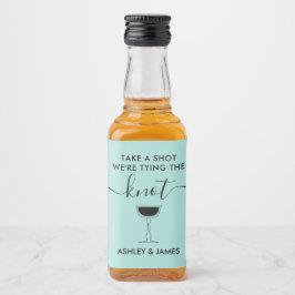 Schuss, wir binden den Hochzeitscocktail Alkoholflaschenetikett