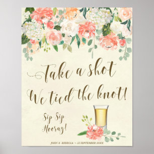 Schuss, wir knöcheln das Hochzeitszeichen Poster