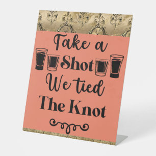 Schuss, wir tippen das Knot Halloween Hochzeit Sockelschild