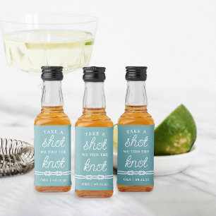 Schuss, wir tippen die Gastgeschenk Hochzeit des K Alkoholflaschenetikett