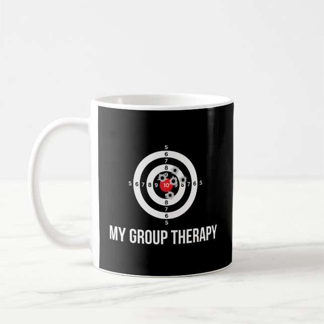 Schussbereich der Schusswaffentherapie Kaffeetasse (Links)