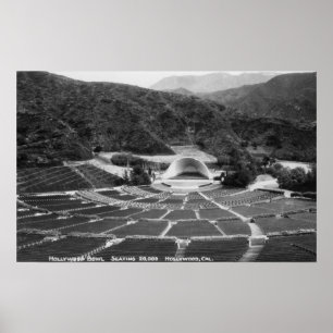 Schüssel-Ansicht Hollywood, Kalifornien Hollywood Poster