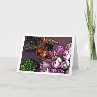 Schüssel Eier. Schnappschuß 4 Feiertagskarte