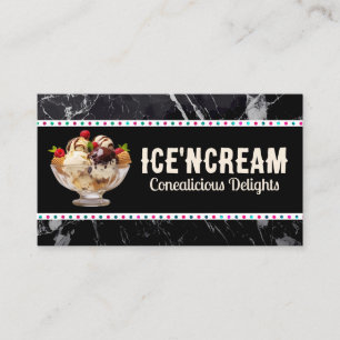 Schüssel Eiscreme-Scholle Sundae Treuekarte