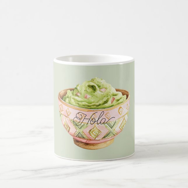 Schüssel Guacamole Hola (hallo) Kaffeetasse (Mittel)
