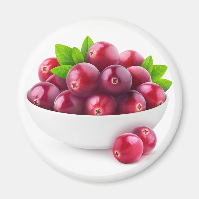 Schüssel mit Cranberries Magnet (Vorne)