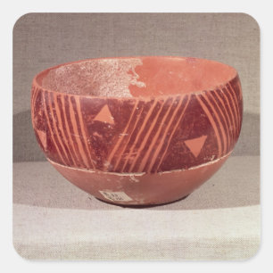 Schüssel mit dreieckigem Muster, von Banpu, Quadratischer Aufkleber