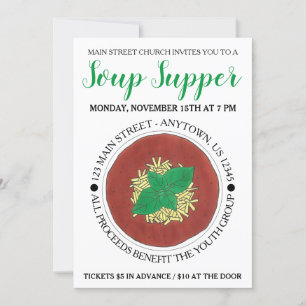 Schüssel mit heißem Tomaten Basilikum Kekssuppe Ob Einladung