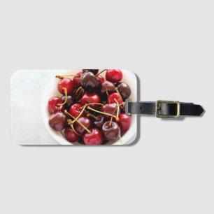 Schüssel mit Kirschen Gepäckanhänger