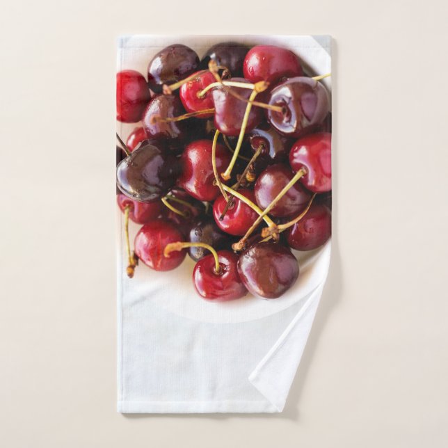 Schüssel mit Kirschen Handtuch (Handtuch)