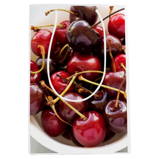 Schüssel mit Kirschen Mittlere Geschenktüte (Vorderseite)