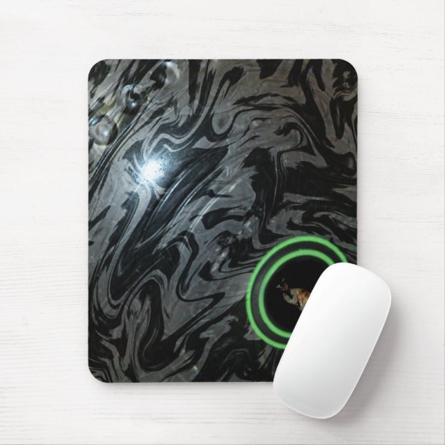 Schüssel mit schwarzem und grauem Rasen, Mousepad (Mit Mouse)