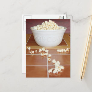 Schüssel Popcorn Postkarte
