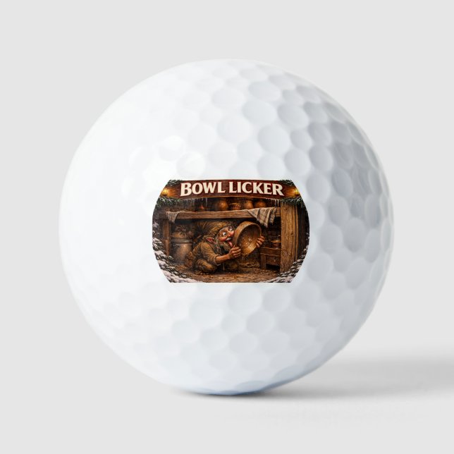 Schüssellecker Isländischer Yule-Lad Golfball (Vorderseite)