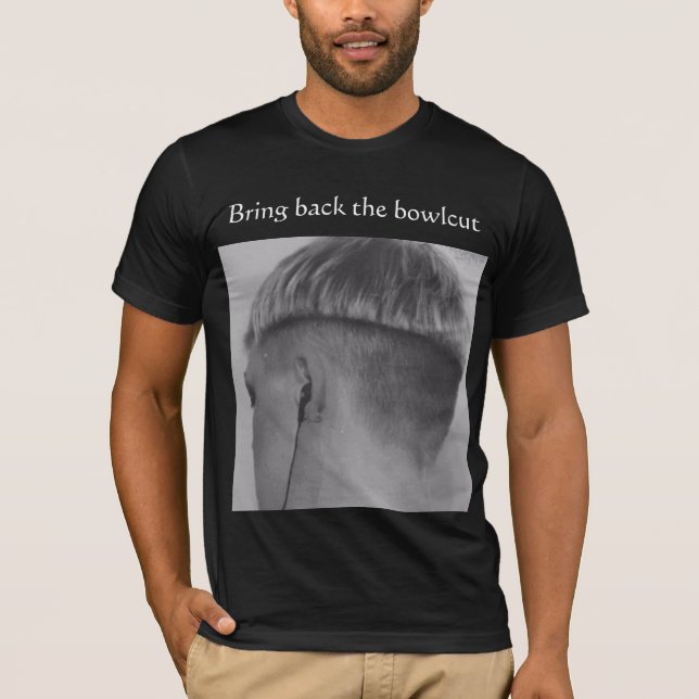 Schüsselschnitt, holen zurück das bowlcut T-Shirt (Vorderseite)