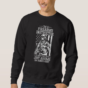 Schusswaffenausbilder Waffe Schießsicherheit Waffe Sweatshirt