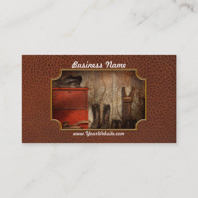 Schuster - der Schuhglanzschuß 1900 Visitenkarte (Vorderseite)