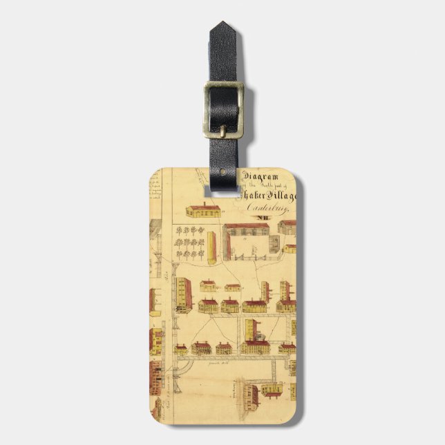 SCHÜTTEL-APPARATdorf-KARTE, 1849 Gepäckanhänger (Vorderseite vertikal)