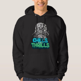 Schüttelfrost und Thrills Skull Graphic Halloween  Hoodie